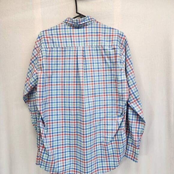 Peter Millar Men's Long-Sleeve Button-up Blue Green Plaid Shirt Size L j14 - Picture 4 of 10